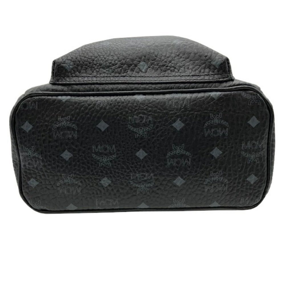 Mcm Backpack Side Studs Leather Black Rucksack - image 5